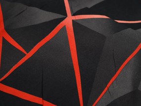 PrzytulneMieszkanie.pl PrzytulneMieszkanie.pl Bawełniana pościel PENELOPE RED czarna Rozmiar pościeli: 70 x 90 cm | 140 x 200 cm