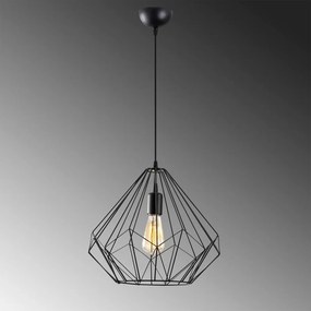 Czarna lampa wisząca z metalowym kloszem ø 37 cm Diamond – Opviq lights