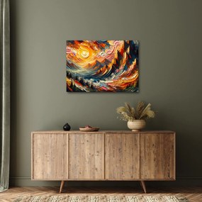 Obraz - Góry oświetlone słońcem (70x50 cm)