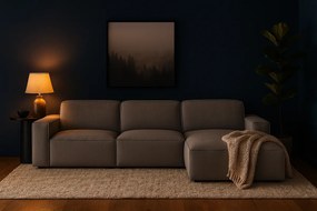 Narożnik modułowy Cursal A  prawy – sofa narożna 284 x 166 cm, szary Raven 7, nowoczesny design
