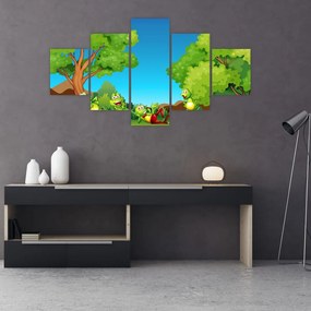 Obraz  - Wesołe żaby (125x70 cm)