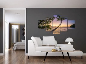 Obraz palmy na plaży (125x70 cm)
