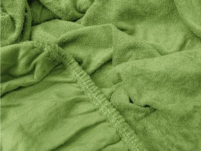 PrzytulneMieszkanie.pl Prześcieradło frotte EXCLUSIVE zielone 160x200 cm
