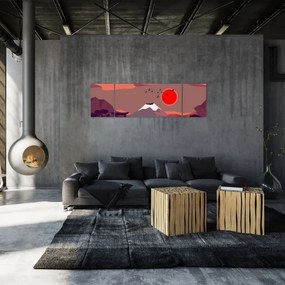 Obraz - Ilustracja góry Fuji (170x50 cm)