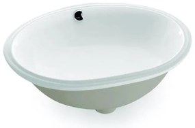 Bathco 0053 - Umywalka wpuszczana ANCONA 55x41 cm porcelana/biały