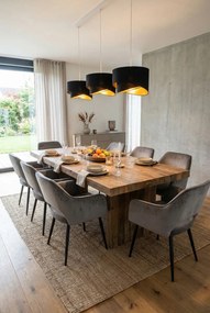 Biało-czarna nowoczesna lampa wisząca nad stół - 4X S500 T2-D45