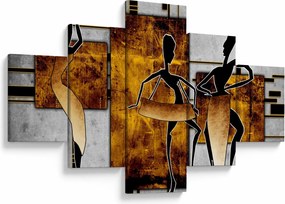 Obraz - Motywy kultury afrykańskiej (125x70 cm)