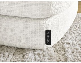 Biały narożnik z tkaniny szenilowej (prawostronny/z szezlongiem) Leonore – Bobochic Paris