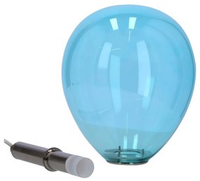 Niebieska lampa wisząca LED ze szklanym kloszem Lukka – Candellux Lighting