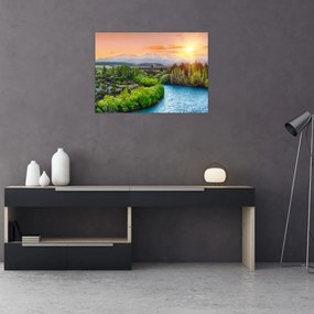 Obraz - Leśny krajobraz górski (70x50 cm)