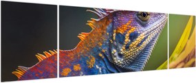 Obraz - Kolorowy legwan (170x50 cm)