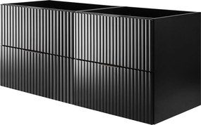 Szafka pod umywalkę, Czarny, 120 (2 x 60) x 57 x 46 cm, uchwyt czarny, bez blatu