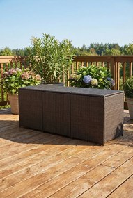 Rattanowa brązowa skrzynia na narzędzia ogrodnicze Z4-K54