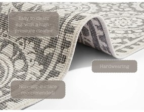 Szaro-kremowy chodnik odpowiedni na zewnątrz NORTHRUGS Jardin, 80x250 cm