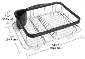 Czarny stalowy ociekacz 37x29 cm Sinkin – Umbra