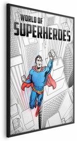 Plakat Superheroes 21x30 cm z ramą czarną bez marginesu ARTGEIST B