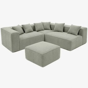Narożnik Modułowy CERIO Szary Boucle Nowoczesny