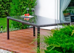 Duży stół ogrodowy technorattanowy Lorens 200x100