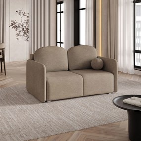 Masseno Sofa SUVI II z funkcją spania i pojemnikiem na pościel, Rozkładana sofa - Brązowy, NEVE 16