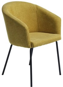 Musztardowe krzesło Easton – Unique Furniture