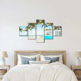 Obraz - Vintage van na plaży (125x70 cm)
