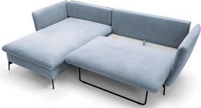 Szaroniebieski narożnik z funkcją spania N7-F07