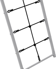 Outsunny Zestaw huśtawek dla dzieci z siatką do wspinaczki i drabinką, dla dzieci 3-8 lat, konstrukcja ze stali, Zielony