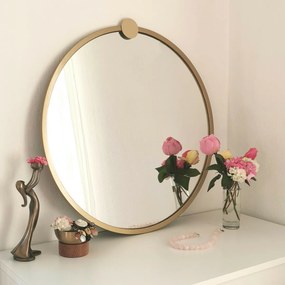 Lustro Gold Metal Ayna 60 cm