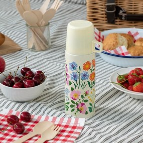 Kremowy termos dla dzieci 350 ml Wild Flowers – Rex London