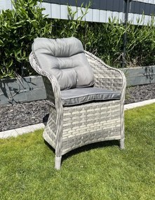 Elegancki fotel ogrodowy Moderno jasny technorattan