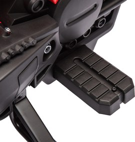 AIYAPLAY Motocykl Elektryczny dla Dzieci, Napęd 6V, Kółka Boczne, Klakson, Dźwięk Startu, 3-8 Lat, Czerwony