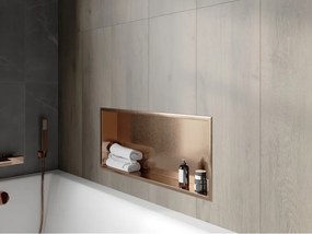 Mexen X-Wall-R półka wnękowa z kołnierzem 75 x 30 cm, miedź szczotkowana - 19C0753010