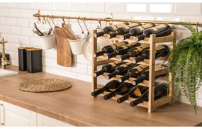 G21 Bambusowy regał na wino, 16 butelek