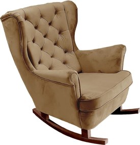 Fotel Relax z Tapicerowanym Siedzeniem i Podłokietnikami, Fotel TV 102x81x95cm Cappuccino_29808