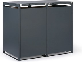 Wiata na pojemnik na odpady 240 l, 1160 x 695 x 800 mm, dekor drewna