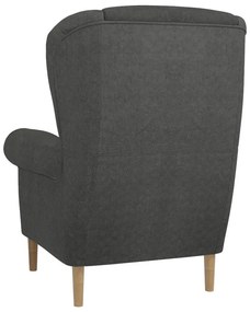 Ciemnoszary fotel typu uszak Swan – Ropez
