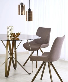 Designerski stół z okrągłym blatem ze szkła Lungo