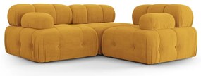 Musztardowa sofa 288 cm Ferento – Cosmopolitan Design