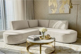 Narożnik Parma Corner mini, do salonu, tkanina Tiffany, beż (02)