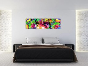 Obraz - Wilk z graffiti (170x50 cm)