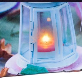 Poduszka dekoracyjna z oświetleniem LED Latarnia - 38 x 38cm