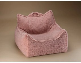 Różowy dziecięcy worek do siedzenia z materiału bouclé Chair – Wigiwama