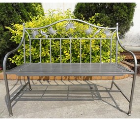 Szara metalowa ławka ogrodowa Talin – Garden Pleasure