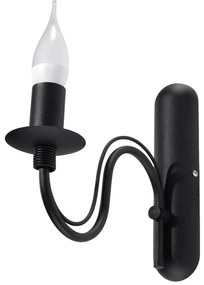 Czarny metalowy kinkiet Fiorano – Sollux