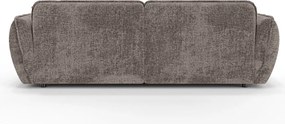 Szarobrązowy narożnik z tkaniny szenilowej (prawostronny/z szezlongiem) Nelia – Ropez