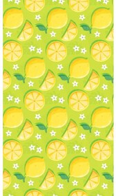 Zestaw plażowy LEMONS – ręcznik plażowy 100×180 cm i ponczo 80×145 cm, zielony