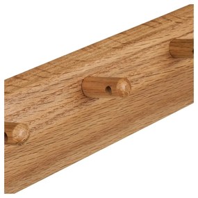 Wieszak ścienny z litego drewna dębowego w naturalnym kolorze 50 cm Barco – House Nordic