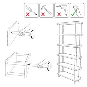 Regał w dekorze sosny 80x168,5 cm Step – Kalune Design
