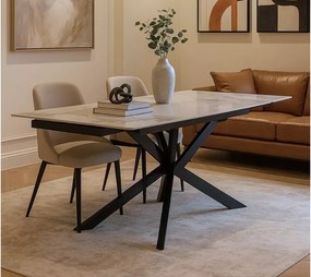 Duży rozkładany stół 160 do 240 cm ceramiczny blat marmur na 10 osób