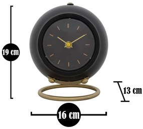 Zegarek na szafkę nocną w formie kuli, Ø 16 cm